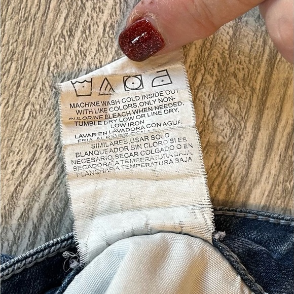 Riders Lee Mid Rise Bermuda Jean Shorts Size 6 Medium Blue Denim Midi Modest EUC - Picture 7 of 11